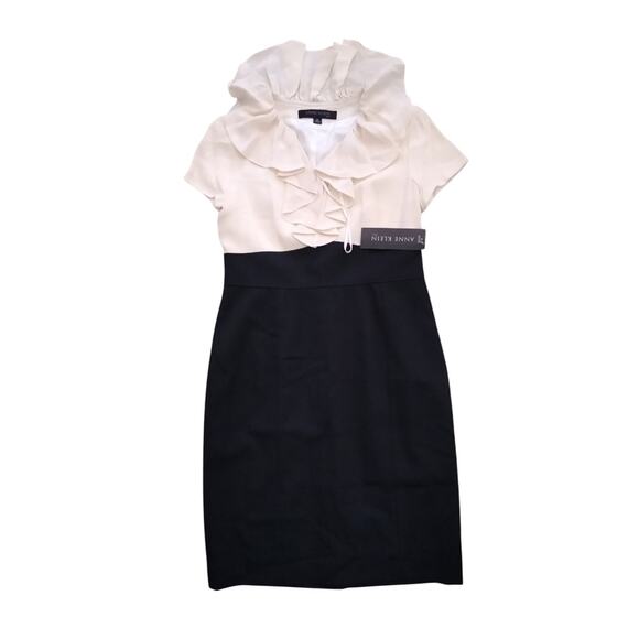 [B4] NWT Anne Klein Ruffled Sheath Dress, Size 2P - Picture 1 of 3